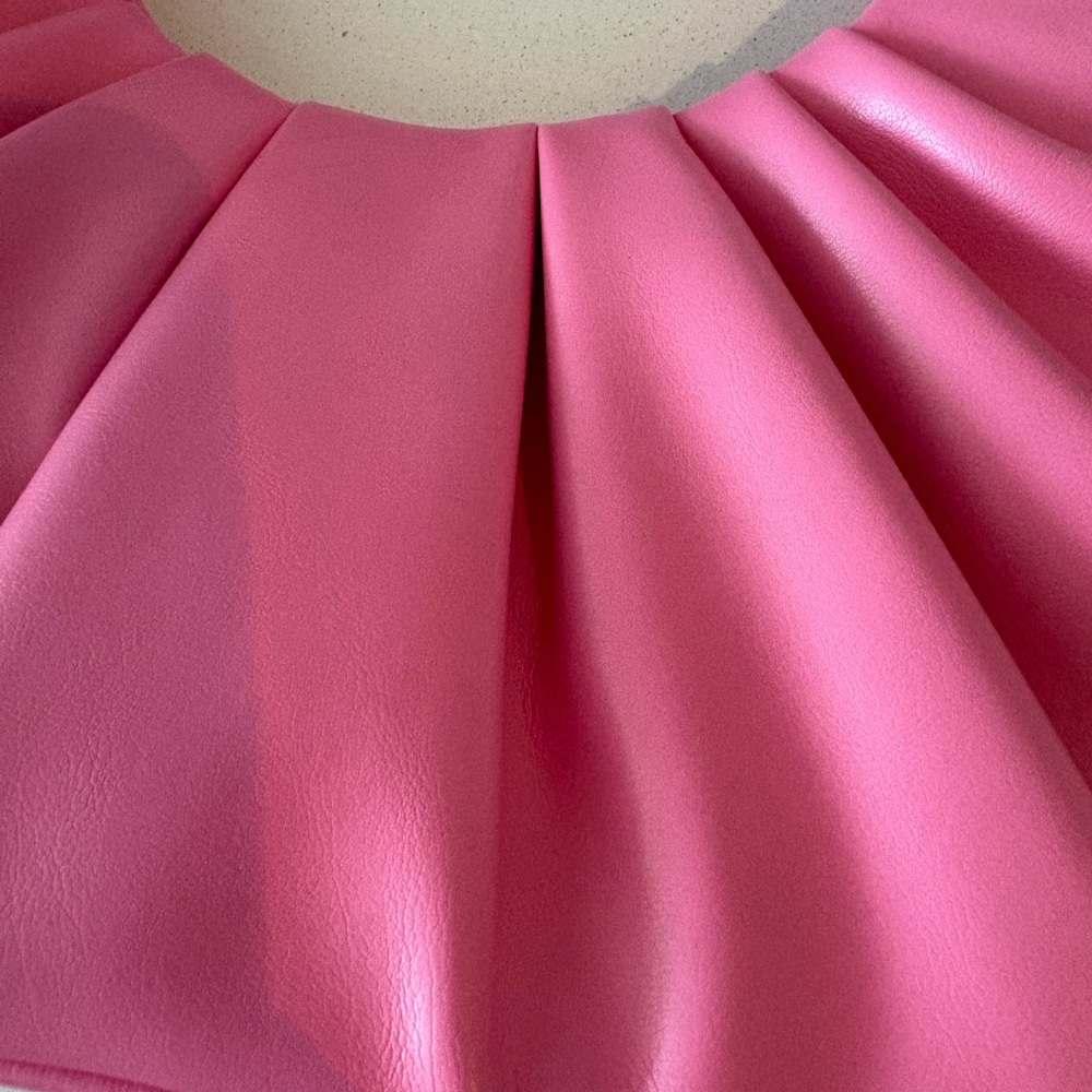 Pink Ruched Hand Bag - Picture 5 of 7